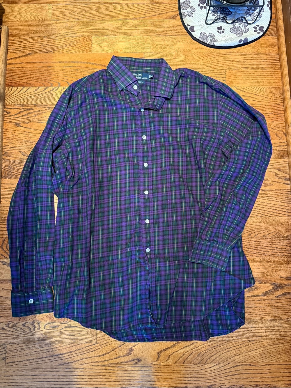 Ralph Lauren Purple Plaid Button-Down Shirt - Men's XL